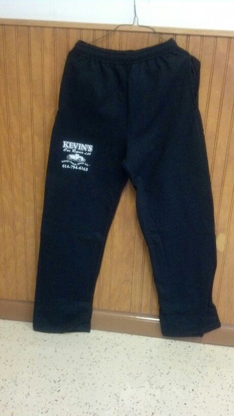 Sweatpants - Black with white lettering