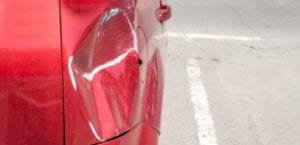 car with damaged paint